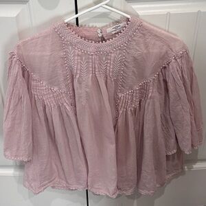 Isabel Etoile Marant Peasant Blouse in Dusty Pink